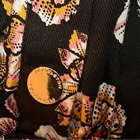 H HALSTON FLORAL JUMPSUIT PUFF SLEEVE MULTICOLOR XS NWT - Picture 9 of 9